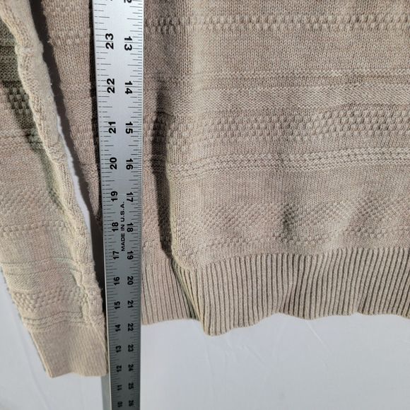 LOFT Cream Ivory 100% Cotton Cable Knit Sweater Crew Neck Women XS - Picture 8 of 8